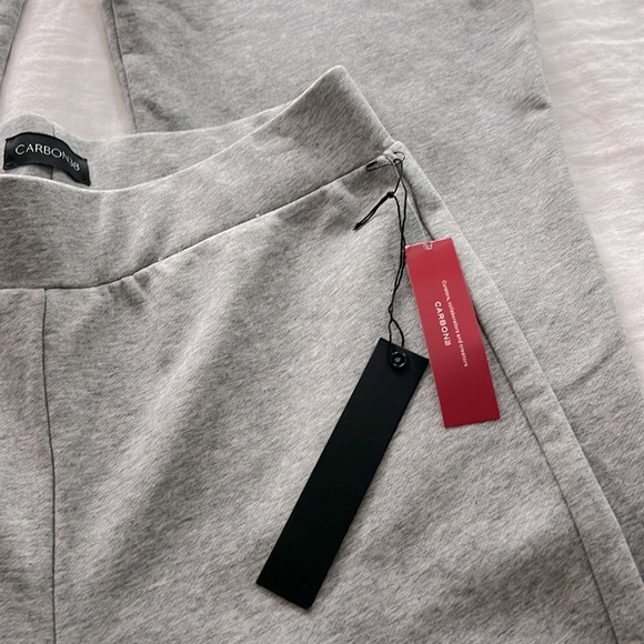 NWT Carbon38 High Rise Flare Cotton Legging Sweatpants in Heather Grey Sz M $148 - Picture 6 of 8